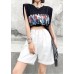 Handmade White High Waist Denim Wide Leg hot pants Summer