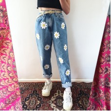 New style high waisted cow pants HF1914-01-03