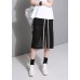 new fashion black cotton blended skirts women casual side open skirts