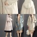 2021 winter light yellow woolen coats plus size hooded elegant trench coat